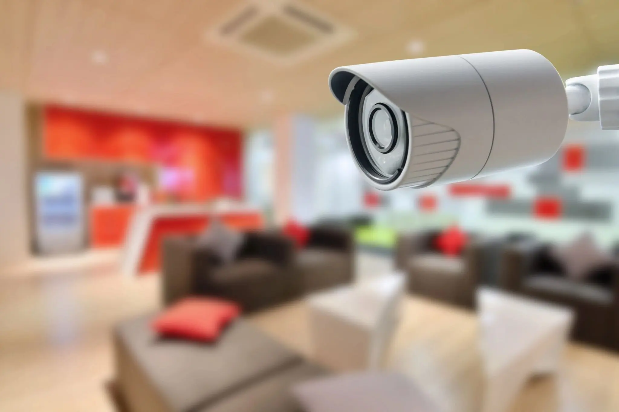 Wireless camera system integrated into a smart home security setup.